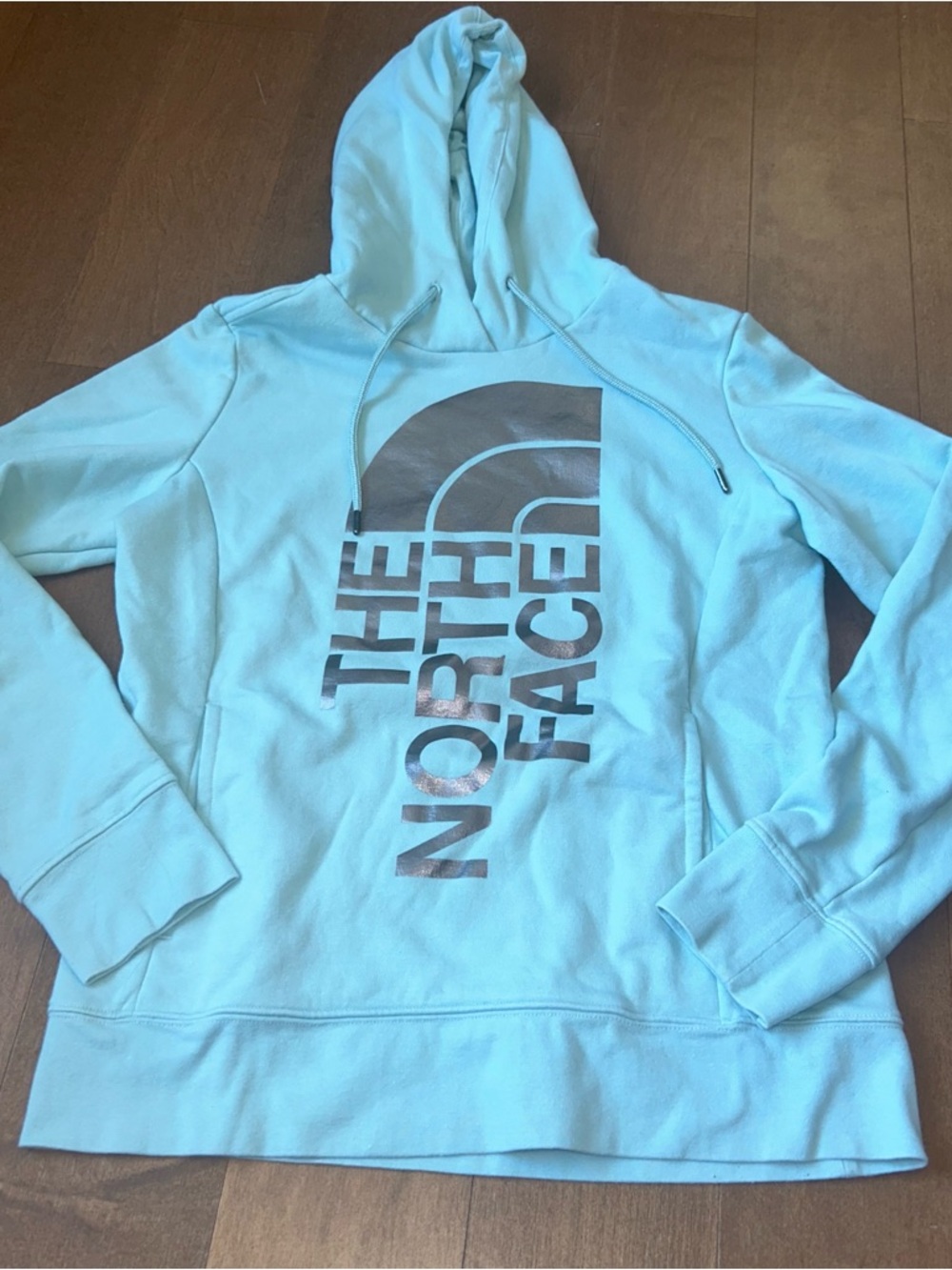 The North Face Sweater Womens Medium Teal Pullover Lightweight Hoodie Cotton